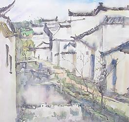 水彩風(fēng)景圖片