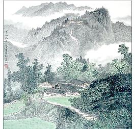山水國畫圖片