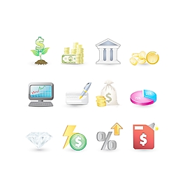 金融投資的圖標