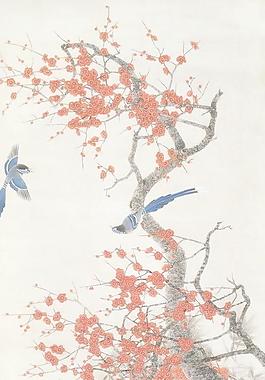 紅梅報春圖圖片