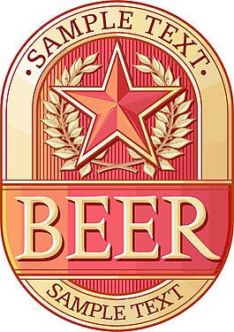 啤酒標志矢量圖4