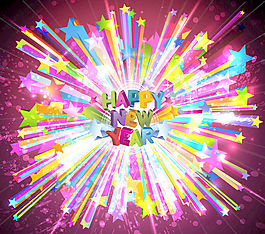 新年快樂背景矢量插畫