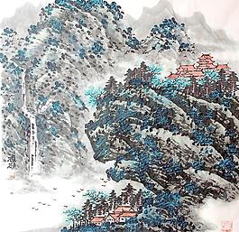 山水國(guó)畫圖片