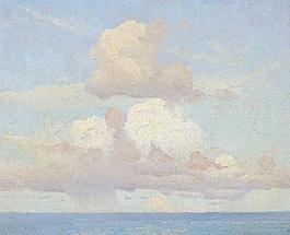 大海油畫圖片