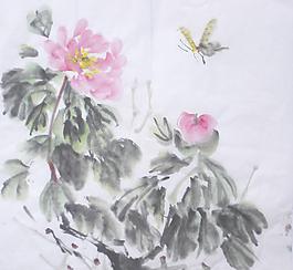 國畫牡丹圖片