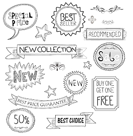 橫幅標簽和幀畫