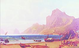 梵高沙灘畫圖片