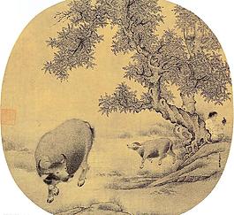 牧牛圖圖片