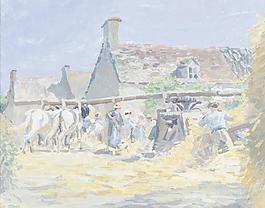建筑油畫圖片