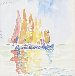 帆船油畫圖片
