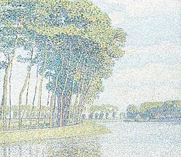 山水油畫圖片
