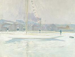 帆船油畫圖片