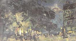 风光油画图片