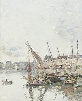 海邊油畫圖片