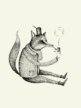 抽煙的狼圖片