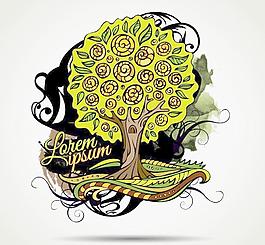 手繪古典花紋圖片