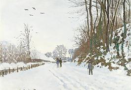 冰雪油畫圖片