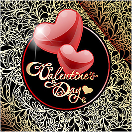 復古valentine39s節賀卡01矢量