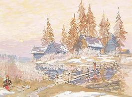 風(fēng)光油畫圖片