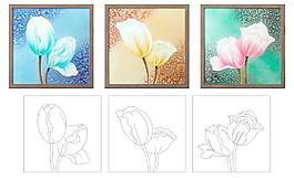 掛畫百合花圖片