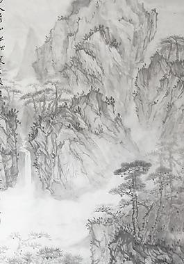 國畫黃山圖片