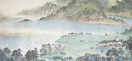 國(guó)畫江南圖片