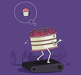 跑步生日蛋糕圖片