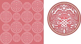 中式圖案矢量