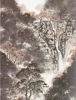 落日滿(mǎn)秋山圖片