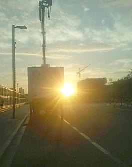 夕阳 校园图片