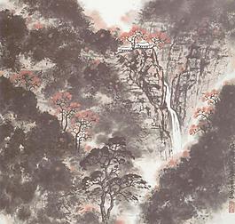 落日滿(mǎn)秋山圖片