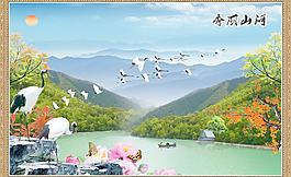 山水風景 秀麗山河圖片