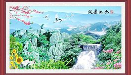自然風景山水畫圖片