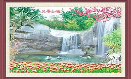 自然風景山水畫圖片