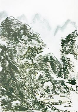 設(shè)色山水圖片