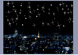 城市夜景ppt模板