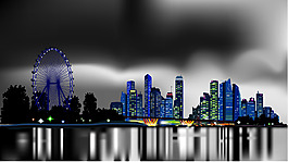 楼房夜景