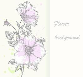 手繪鮮花刺繡圖片