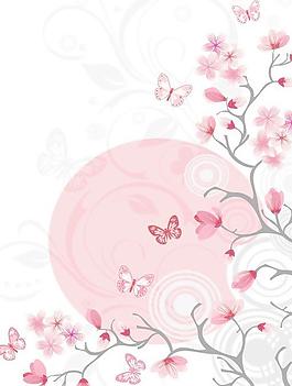 桃花花紋素材圖片