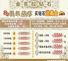 珠寶黃金宣傳海報圖片