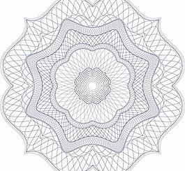 文憑證書防偽花紋設(shè)計(jì)圖片