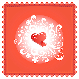 valentine39s天心形卡05矢量