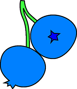 藍莓剪貼畫