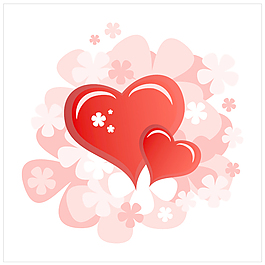 valentine39s天心形卡06矢量