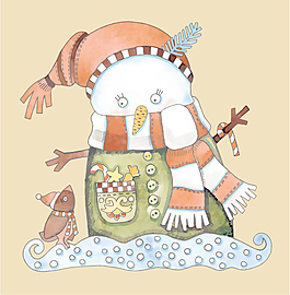 圣誕節(jié)卡通插畫02矢量