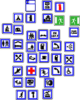 信息的符號(hào)標(biāo)志剪貼畫