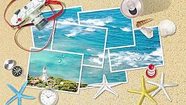 夏日沙滩写真图片