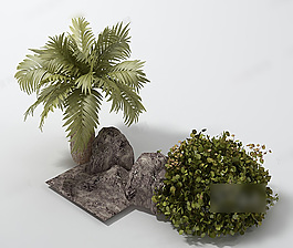 熱帶植物假山造型