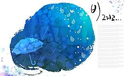 雨伞笔触图案背景PSD分层素