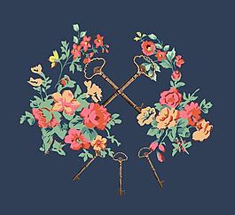 花朵 色彩 鑰匙圖片